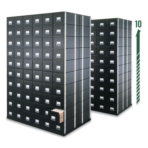 Image of Bankers Box® Staxonsteel Maximum Space-Saving Storage Drawers, Letter Files, 14" X 25.5" X 11.13", Black, 6/carton