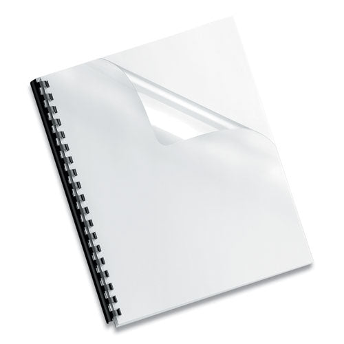 Image of Fellowes® Crystals Transparent Presentation Covers for Binding Systems, Clear, with Round Corners, 11.25 x 8.75, Unpunched, 25/Pack