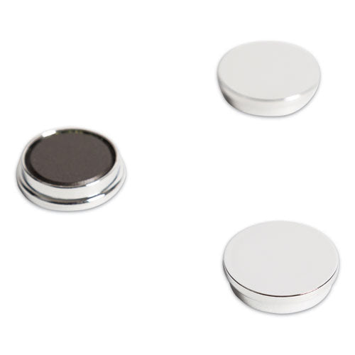 Image of U Brands Board Magnets, Circles, 1.25" Diameter, Silver, 10/Pack
