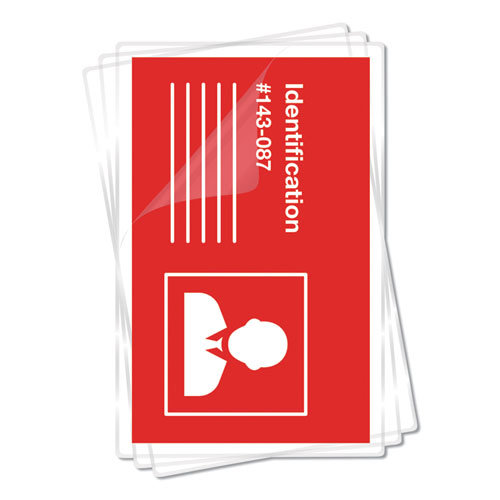 Image of Fellowes® Laminating Pouches, 5 Mil, 3.88" X 2.63", Gloss Clear, 100/pack