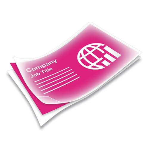Image of Fellowes® Laminating Pouches, 10 Mil, 3.75" X 2.25", Gloss Clear, 100/pack