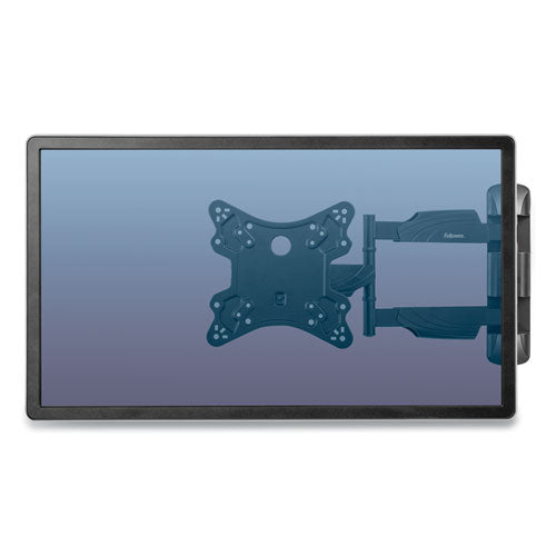 Image of Fellowes® Full Motion Tv Wall Mount, 16.25w X 19.75d X 17.87h, Black