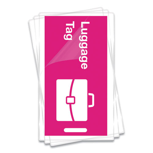 Image of Fellowes® Laminating Pouches, 10 Mil, 3.75" X 2.25", Gloss Clear, 100/pack