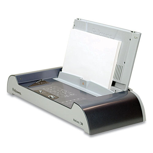 Image of Fellowes® Helios 30 Thermal Binding Machine, 300 Sheets, 20.88 X 9.44 X 3.94, Charcoal/silver