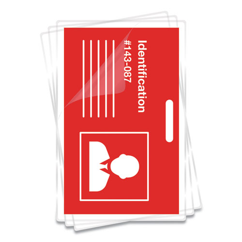 Image of Fellowes® Laminating Pouches, 5 Mil, 3.88" X 2.63", Gloss Clear, 25/pack