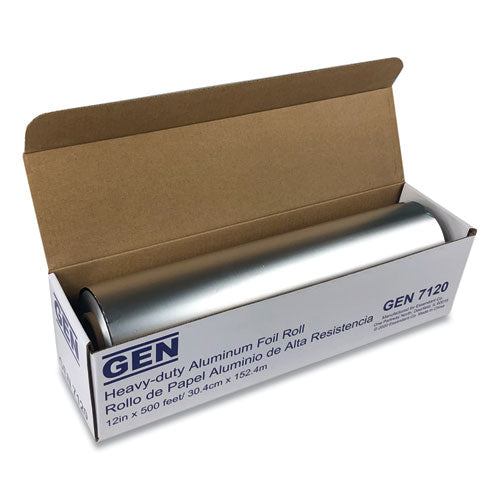 Image of GEN Heavy-Duty Aluminum Foil Roll, 12" X 500 Ft