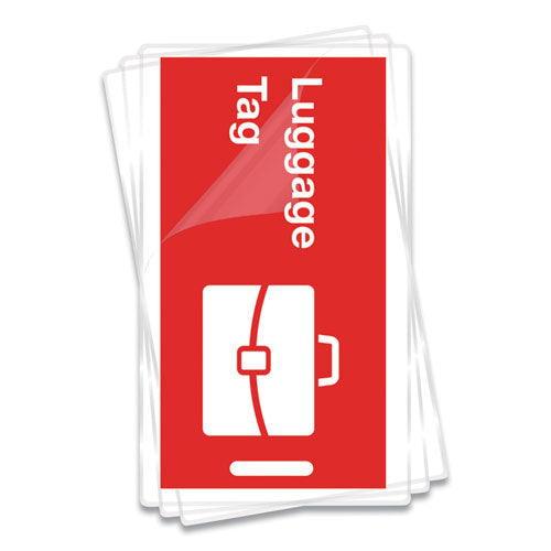 Image of Fellowes® Laminating Pouches, 5 Mil, 4.25" X 2.5", Gloss Clear, 50/pack