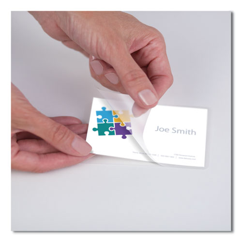 Image of Fellowes® Laminating Pouches, 10 Mil, 3.75" X 2.25", Gloss Clear, 100/pack