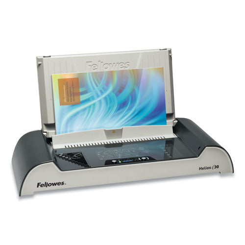 Image of Fellowes® Helios 30 Thermal Binding Machine, 300 Sheets, 20.88 X 9.44 X 3.94, Charcoal/silver