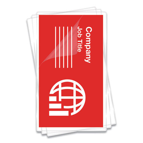 Image of Fellowes® Laminating Pouches, 5 Mil, 3.75" X 2.25", Gloss Clear, 100/pack