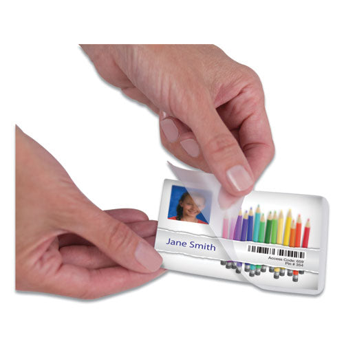 Image of Fellowes® Laminating Pouches, 5 Mil, 3.88" X 2.63", Gloss Clear, 100/pack