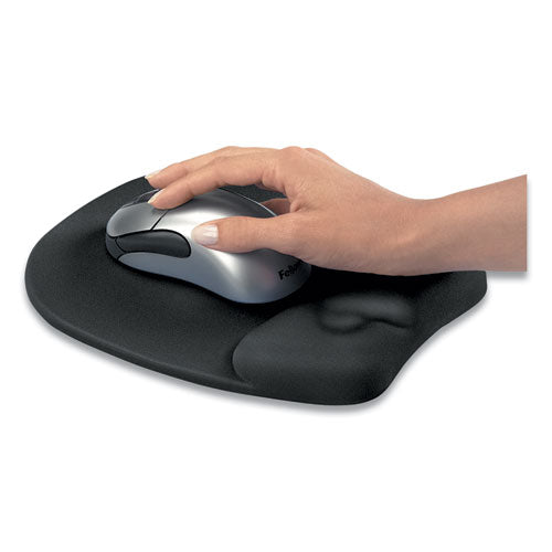 Image of Fellowes® Memory Foam Mouse Pad with Wrist Rest, 7.93 x 9.25, Black