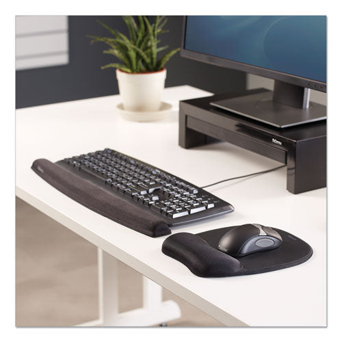 Image of Fellowes® Memory Foam Keyboard Wrist Rest, 19.31 x 2.31, Black