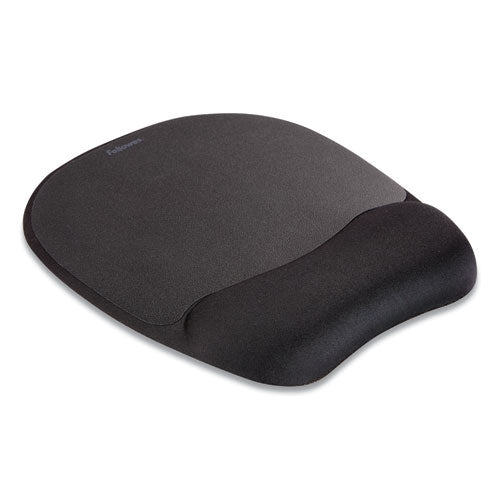 Image of Fellowes® Memory Foam Mouse Pad with Wrist Rest, 7.93 x 9.25, Black