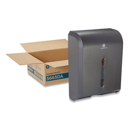 Image of Georgia Pacific® Professional Dispenser For Combi-Fold C-Fold/multifold/bigfold Towels, 12.3 X 6 X 15.5, Black
