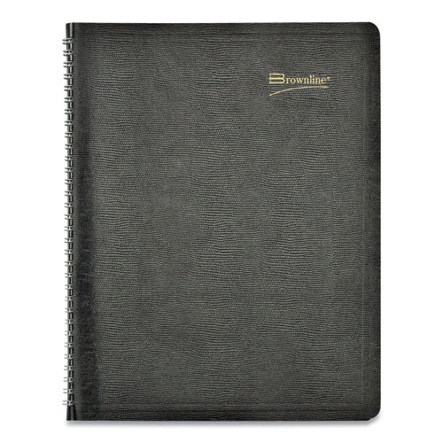 Image of Brownline® Essential Collection 14-Month Ruled Monthly Planner, 11 x 8.5, Black Cover, 14-Month: Dec 2024 to Jan 2026