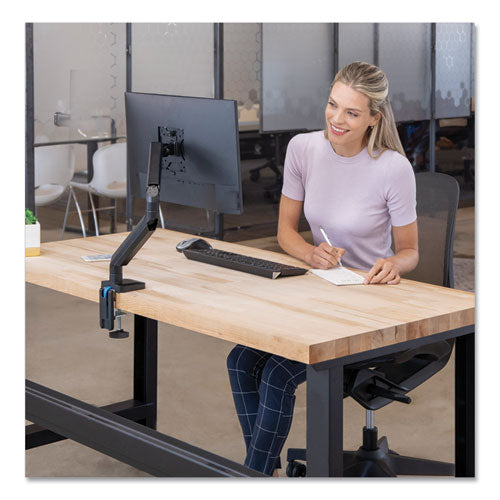 Image of Fellowes® Platinum Series Single Monitor Arm, For 30" Monitors, 360 Deg Rotation, 180 Deg Tilt, 360 Deg Pan, Black, Supports 20 Lb