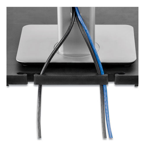 Image of Fellowes® Standard Monitor Riser, 13.38" X 13.63" X 2" To 4", Graphite, Supports 60 Lbs