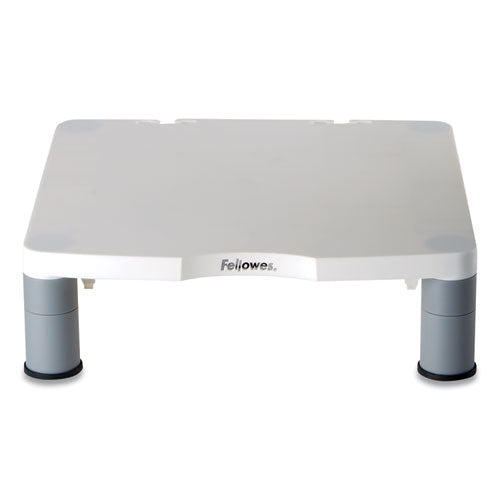 Image of Fellowes® Standard Monitor Riser, For 21" Monitors, 13.38" X 13.63" X 2" To 4", Platinum/graphite, Supports 60 Lbs