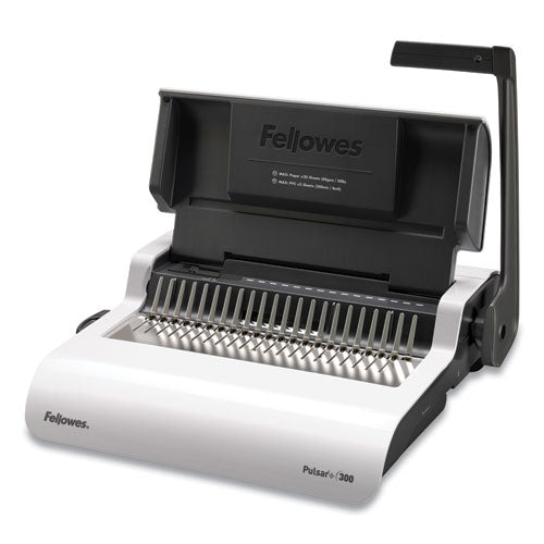 Image of Fellowes® Pulsar Manual Comb Binding System, 300 Sheets, 18.13 X 15.38 X 5.13, White
