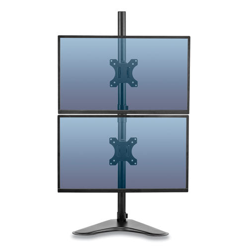 Image of Fellowes® Professional Series Freestanding Dual Stacking Monitor Arm, For 32" Monitors, 15.3" X 35.5" X 11", Black, Supports 17 Lb