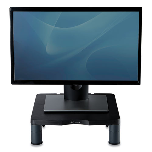 Image of Fellowes® Standard Monitor Riser, 13.38" X 13.63" X 2" To 4", Graphite, Supports 60 Lbs