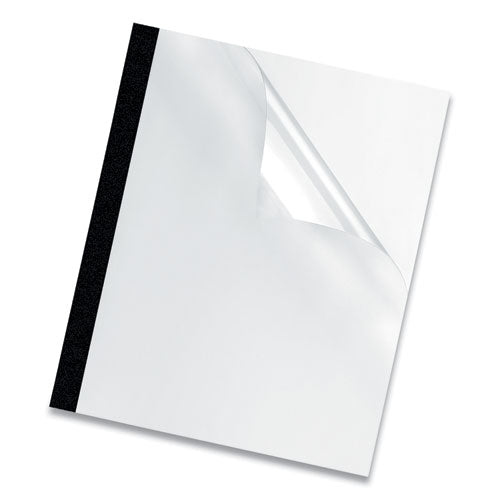 Image of Fellowes® Thermal Binding System Presentation Covers, Clear, 61 to 90 Sheet Capacity, 11 x 8.5, Unpunched, 10/Pack