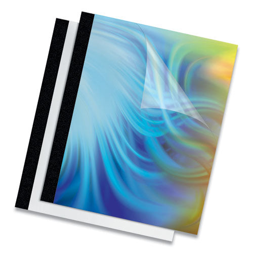 Image of Fellowes® Thermal Binding System Presentation Covers, Clear, 181 to 240 Sheet Capacity, 11 x 8.5, Unpunched, 10/Pack