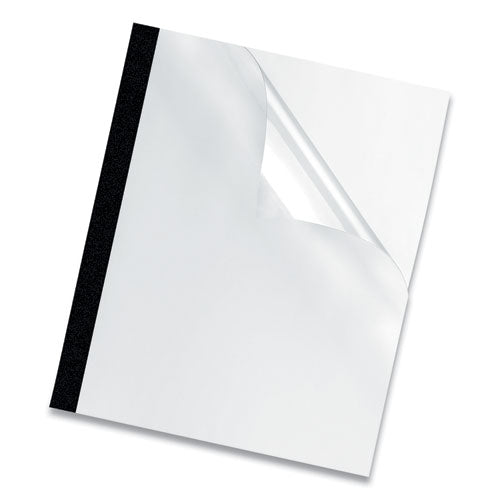 Image of Fellowes® Thermal Binding System Presentation Covers, Clear, 181 to 240 Sheet Capacity, 11 x 8.5, Unpunched, 10/Pack