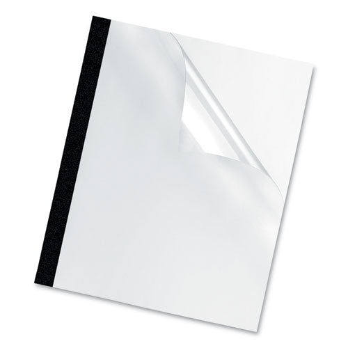 Image of Fellowes® Thermal Binding System Presentation Covers, Clear, 91 to 120 Sheet Capacity, 11 x 8.5, Unpunched, 10/Pack