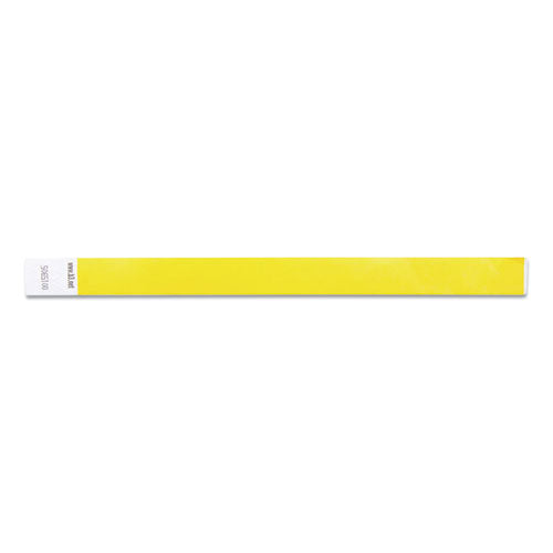 Image of SICURIX® Security Wristbands, Sequentially Numbered, 10" x 0.75", Yellow, 100/Pack