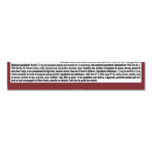 Image of HALLS Mentho-Lyptus Cough and Sore Throat Lozenges, Cherry, 9/Pack, 20 Packs/Box