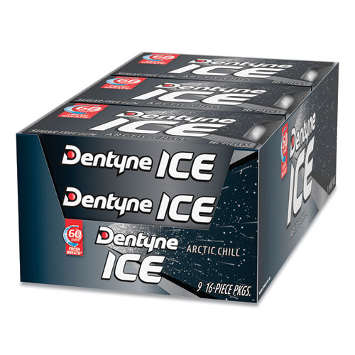 Image of Dentyne Ice® Sugarless Gum, Arctic Chill, 16 Pieces/pack, 9 Packs/box