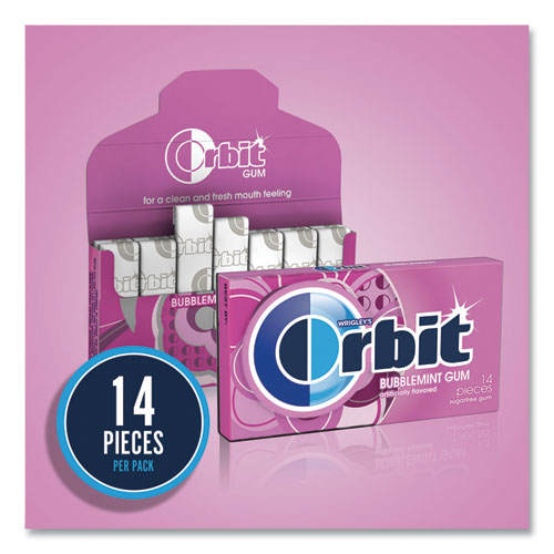 Image of Orbit® Sugar-Free Chewing Gum, Bubblemint, 12/box
