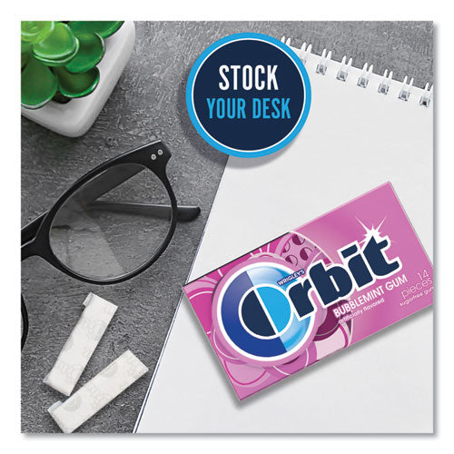 Image of Orbit® Sugar-Free Chewing Gum, Bubblemint, 12/box