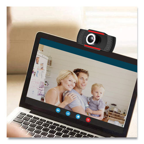 Image of Adesso Cybertrack H3 720p Hd Usb Webcam With Microphone, 1280 Pixels X 720 Pixels, 1.3 Mpixels, Black