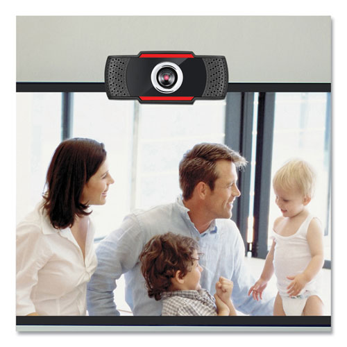 Image of Adesso Cybertrack H3 720p Hd Usb Webcam With Microphone, 1280 Pixels X 720 Pixels, 1.3 Mpixels, Black
