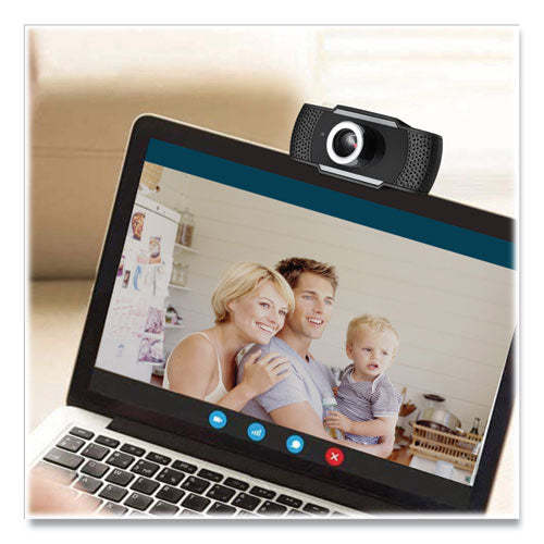 Image of Adesso Cybertrack H4 1080p Hd Usb Manual Focus Webcam With Microphone, 1920 Pixels X 1080 Pixels, 2.1 Mpixels, Black