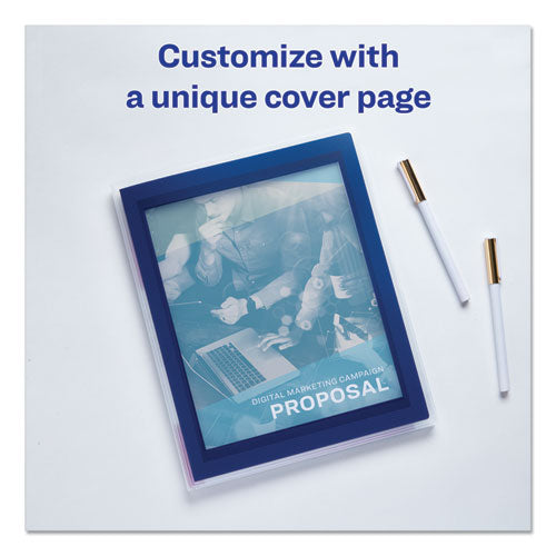 Image of Avery® Flexi-View Six-Pocket Polypropylene Organizer, 150-Sheet Capacity, 11 X 8.5, Translucent/navy