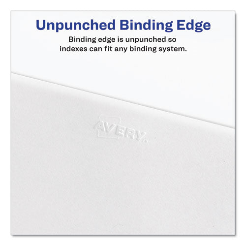 Image of Avery® Preprinted Legal Exhibit Side Tab Index Dividers, Avery Style, 26-Tab, Exhibit A to Exhibit Z, 11 x 8.5, White, 1 Set, (1370)