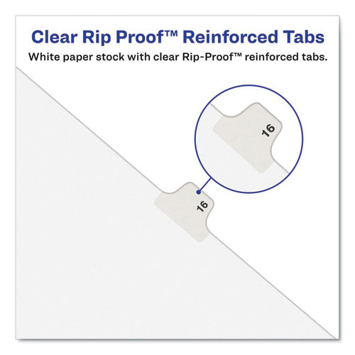 Image of Avery® Preprinted Legal Exhibit Side Tab Index Dividers, Avery Style, 26-Tab, C, 11 X 8.5, White, 25/pack, (1403)