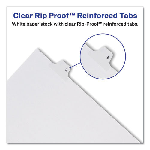 Image of Avery® Preprinted Legal Exhibit Side Tab Index Dividers, Allstate Style, 10-Tab, 2, 11 X 8.5, White, 25/pack