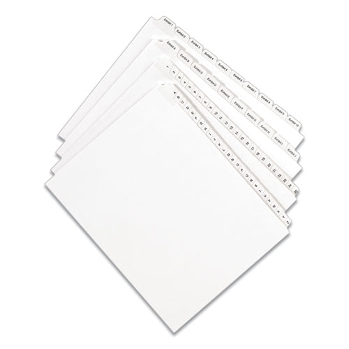 Image of Avery® Preprinted Legal Exhibit Side Tab Index Dividers, Allstate Style, 26-Tab, A To Z, 11 X 8.5, White, 1 Set, (1700)