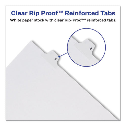 Image of Avery® Preprinted Legal Exhibit Side Tab Index Dividers, Allstate Style, 10-Tab, 3, 11 X 8.5, White, 25/pack