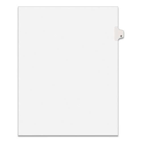 Image of Avery® Preprinted Legal Exhibit Side Tab Index Dividers, Avery Style, 26-Tab, E, 11 X 8.5, White, 25/pack, (1405)