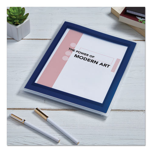 Image of Avery® Flexi-View Six-Pocket Polypropylene Organizer, 150-Sheet Capacity, 11 X 8.5, Translucent/navy