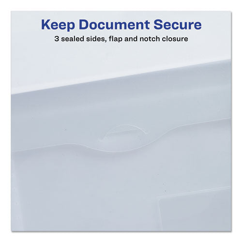 Image of Avery® Translucent Document Wallets, Letter Size, Translucent Clear, 12/box