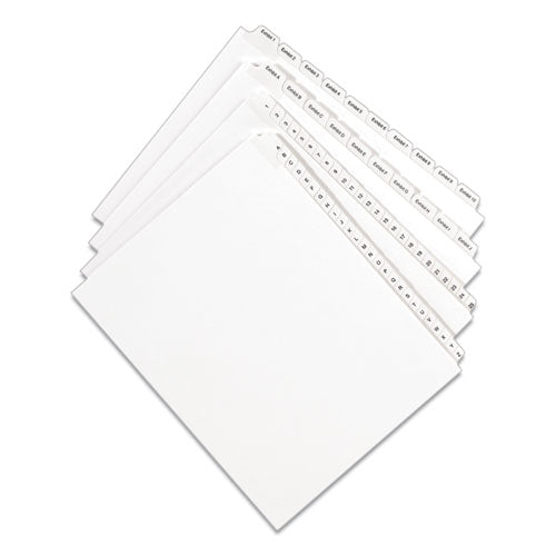 Image of Avery® Preprinted Legal Exhibit Side Tab Index Dividers, Allstate Style, 26-Tab, V, 11 X 8.5, White, 25/pack