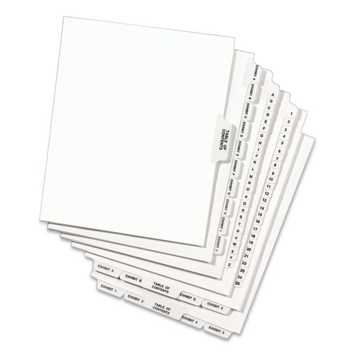 Image of Avery® Preprinted Legal Exhibit Side Tab Index Dividers, Avery Style, 26-Tab, C, 11 X 8.5, White, 25/pack, (1403)