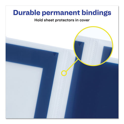 Image of Avery® Flexi-View Six-Pocket Polypropylene Organizer, 150-Sheet Capacity, 11 X 8.5, Translucent/navy